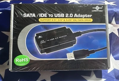 Vantec SATA/IDE to USB 2.0 Adapter CB-ISATAU2 NEW Sealed - Image 1 of 4