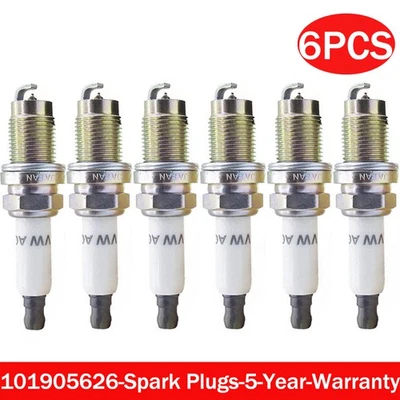 6x Bujías Nuevas 101905626 PZFR6R Para VW Golf V Audi A3 Seat Leon 1.4 Foto 1 de 4