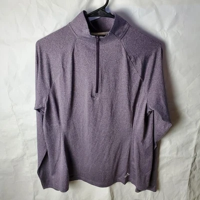 Adidas Pullover Mujer L Brezo Púrpura Ultimate 1/4 Cremallera Top Activo Nuevo Foto 1 de 4