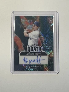 2025 LEAF SIGNATURE SERIES GEORGE BRETT #1/1 AUTO AQUATIC ONE OF ONE SHIMMER - Bild 1 von 2