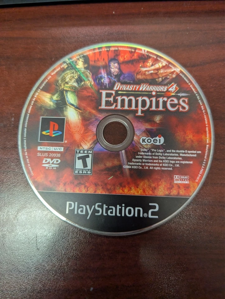 Dynasty Warriors 4: Empires (PS2, 2004) 无跟踪 - 仅光盘 1626 — 第 1/1 张图片