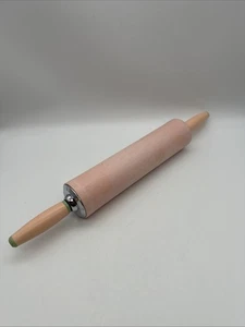 Vintage Rolling Pin 1950's Mid Century Retro Pink Melamine - Picture 1 of 4