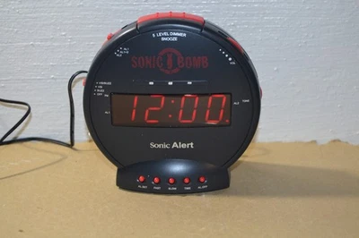 Bomba Sónica Reloj Despertador Alerta Fuerte Tiempo Atenuador Dormitorios Pesados Sin Cama Agitador Foto 1 de 4