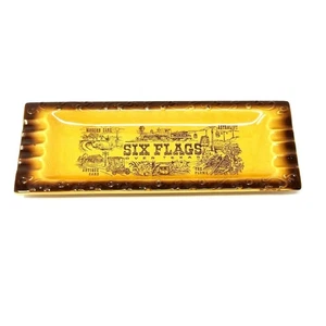 ASTROWORLD HOUSTON TEXAS CERAMIC ASHTRAY VINTAGE 10" By 4" SOUVENIR - Picture 1 of 6