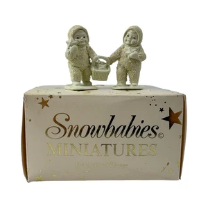 Department 56 Snowbabies Miniature Pewter Figurine Finding Fallen Stars 7618-0 - Picture 1 of 10