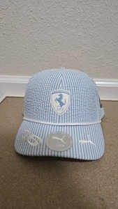 PUMA FERRARI F1 LIMITED SPECIAL EDITION 2025 LECLERC BLUE MONACO GRAND PRIX HAT - Picture 1 of 2