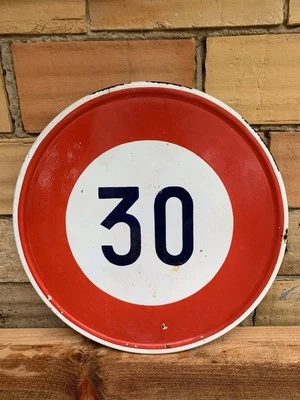 Plaque Émaillée Panneau de signalisation émaillé - Photo 1/4