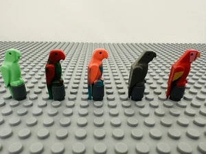 Menge 5 zufällige Lego Papagei Vogel Minifiguren mit kleiner Spitze 2546 27063 - Bild 1 von 5