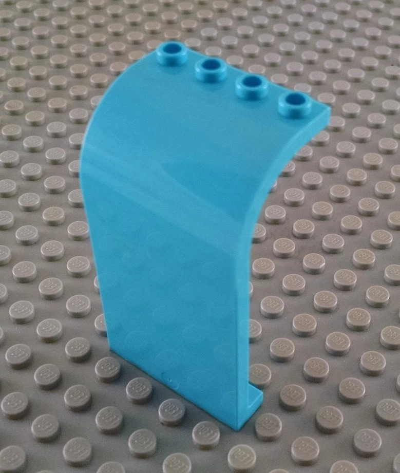 LEGO Medium Azure 3x4x6 Curved Wall Panel Piece - Image 1 of 1