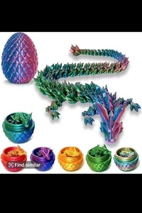 12-Inch 3D Crystal Dragon Egg –Easter Decor, Basket Stuffer & Fidget Gift - Picture 1 of 9
