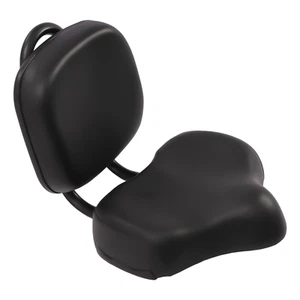 Universal Large Comfort Bicycle Seat Saddle Back Rest Beach Cruiser Bike Black - Picture 1 of 14