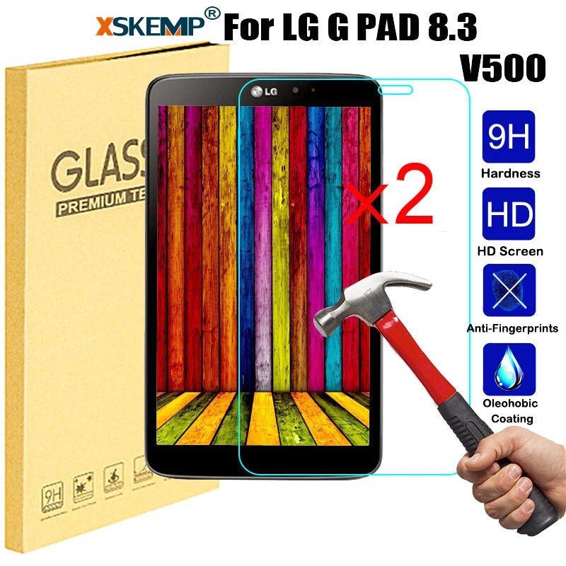 2Pc for LG G PAD 8.3 V500 G Pad 3 IV 4 8.0 Tempered Glass Screen Protector Cover - Image 1 of 4