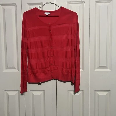 NY&Company Womens Cardigan, Red XL With Matching Buttons - Image 1 of 4