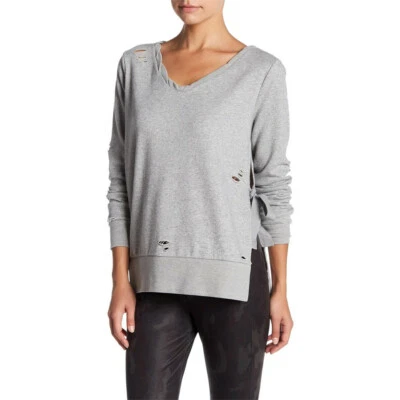 NWT Womens Size Small Romeo & Juliet Couture Distressed Knit Pullover Sweatshirt - Image 1 of 4