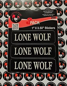 Lone Wolf Motorcycle Helmet Sticker 3 Pack Biker Helmet Decal - Picture 1 of 1