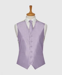 L.A. Smith Lilac Size XL 44-46” WW1866/4 Polyester Shantung Waistcoat NEW - Picture 1 of 1