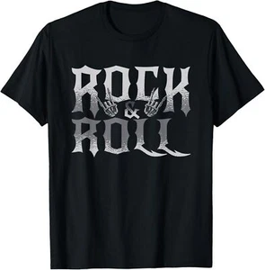 Vintage Retro 80s Music Guitar Girl with guitar Rock & Roll T-Shirt Hoodie - Picture 1 of 19