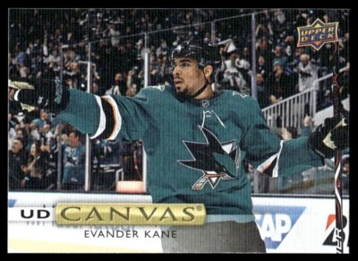 2019-20 Upper Deck UD Canvas Evander Kane San Jose Sharks #C74 - Image 1 of 2