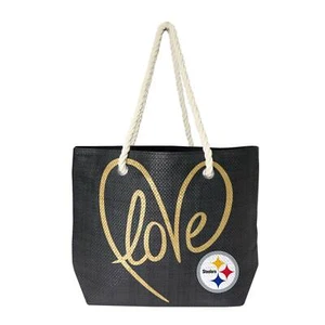 PITTSBURGH STEELERS NFL ROPE LOVE TOTE BAG PUSRE - Picture 1 of 1