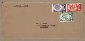 Australia 1953 Plain Coronation Set FDC Cover - Picture 1 of 2