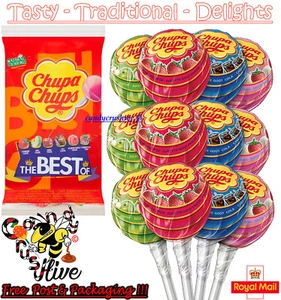 Chupa Chups The Best Of Lollipops Assorted Flavour Lollipops - Standard Size - Picture 1 of 1