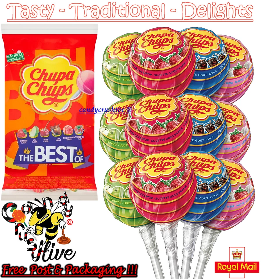 Chupa Chups The Best Of Lollipops Assorted Flavour Lollipops - Standard Size - Image 1 of 1