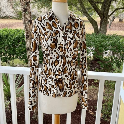 Worth New York Animal Print Stretch Button Front — 第 1/4 张图片