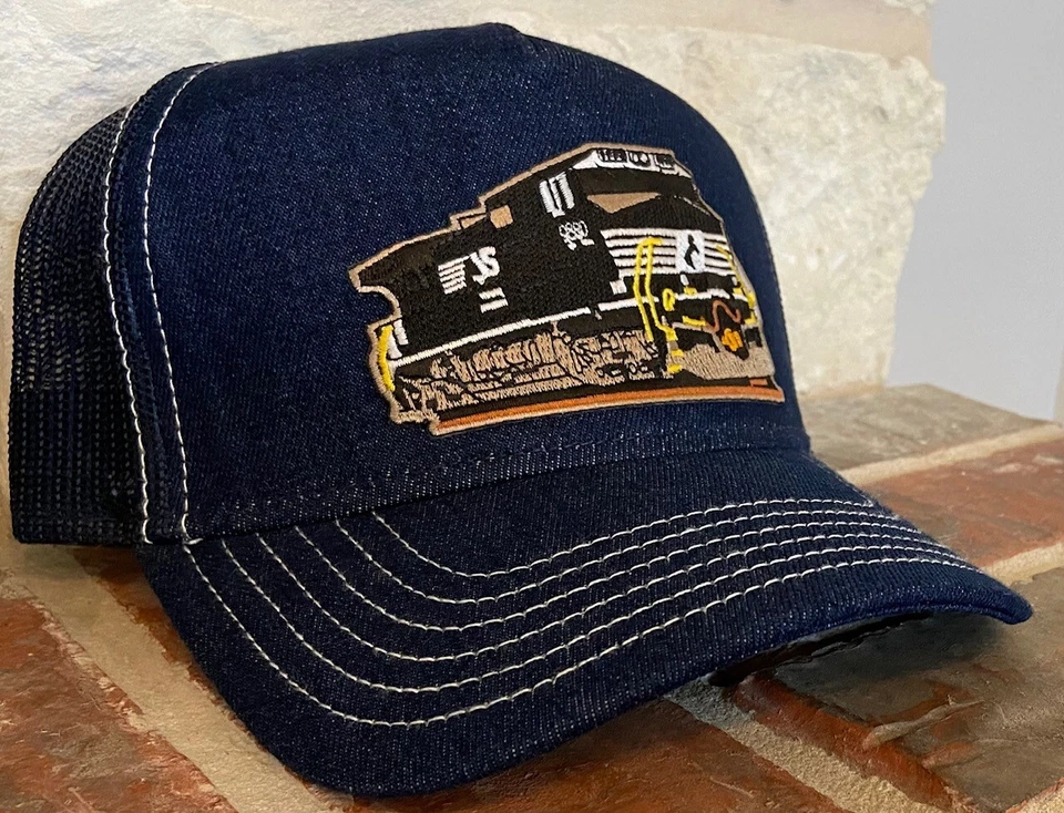 Gorra/Sombrero - (Denim Azul con Malla) Norfolk Southern RR Locomotive (NS)-#22393-NUEVO Foto 1 de 1
