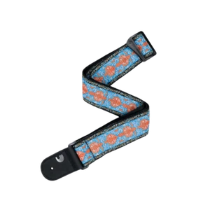 D'Addario Eco-Comfort Woven Guitar Strap, Blue & Orange 50RW05 - Picture 1 of 3