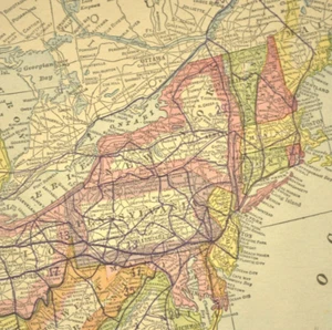 Mappa vintage STATI UNITI Auto Trails Lincoln Highway National Old Trails Road - Foto 1 di 16
