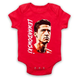 LEWANDOWSKI ILLUSTRATION FOOTBALL SOCCER HERO LEGEND ROBERT BABY GROW BABYGROW - Picture 1 of 10