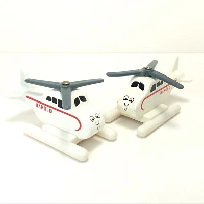 Thomas & Friends Tren Imán de Madera Lote de 2 Helicópteros Harold *Uno Repegado* Foto 1 de 4