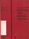 The journal of nervous and mental disease. Volume 187 Number 8 1999