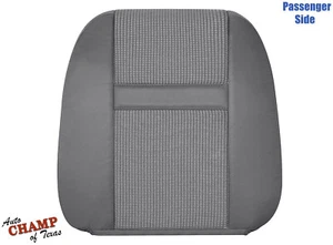 2006-2009 Dodge Ram 2500 3500 SLT-Passenger Side Lean Back Cloth Seat Cover Gray - Imagen 1 de 12