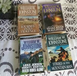 🤠4x William W.Johnstone Westerns Novel Cowboy Snake..Strike..Death..Kerrigan PB