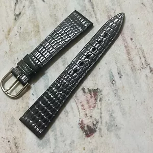 Hecho en Francia Corto Cónico Lagarto Genuino Vintage Banda de Reloj 18mm Años 60 De Reedición - Imagen 1 de 5
