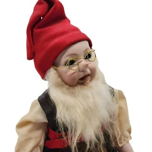 Vintage Bastlerpuppe 13 Zoll DOC sieben Zwerge Porzellan Weihnachtselfe muss neu besaitelt werden - Bild 1 von 15