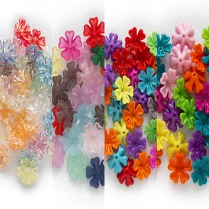 50Pcs Acrylic Flower Bell Bead Pendant Jewelry Making Accessories Earring 16mm - Picture 1 of 7