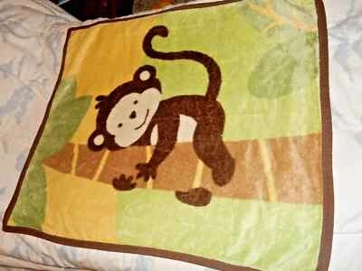 Edredón manta bebé felpa Minky árbol mono mensajes del corazón 5C 30x45 Foto 1 de 3