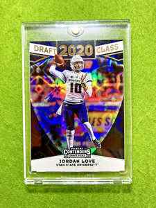 Jordan Love GALACTIC PRIZM SP ROOKIE CARD 2020 Contenders JORDAN LOVE RC PACKERS