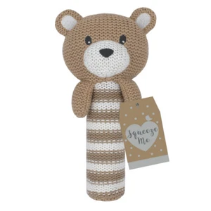 Living Textiles Bear Baby "Squeeze Me" Baby/Infant Interactive Squeakers 3m+ - Picture 1 of 5