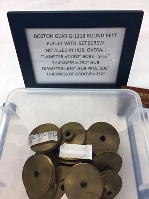 BOSTON GEAR G1218 POLEA LATÓN 2” DIÁMETRO HASTA 3/16” CORREA - HOBBY, TORNO ETC. Foto 1 de 4