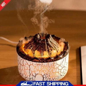Volcano Air Humidifier Timing 2 Color Flame Lamp Aroma Diffuser for Home Bedroom - Picture 1 of 11
