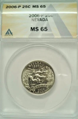 2006-P  NEVADA STATE QUARTER ANACS MS-65 - Image 1 of 4