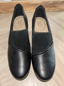 Clarks Collection Emily Step Leather Heeled Shooties - BLACK, US 7 N UK 4.5 C - Bild 1 von 6