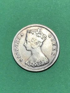 1889 Hong Kong Silver 10 Cents (A1146) - Picture 1 of 4
