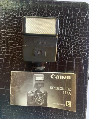 Flash de montaje en zapata Canon Speedlite 177A de colección para cámara SLR manual Japón NO probado Foto 1 de 4