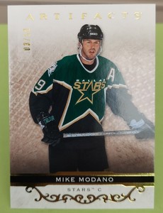 2021-22 UD ARTIFACTS MIKE MODANO GOLD 3/50 STARS #148 NHL HOF 
