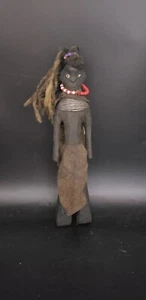 Turkana Kenia Ikoku africano fertilidad Ngide cuentas tallada a mano muñeca de madera 8" - Imagen 1 de 9
