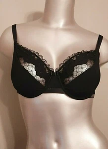 Soutien-gorge 100C (85C eu) à Armatures LOU Belle d’époque Noir - Picture 1 of 5